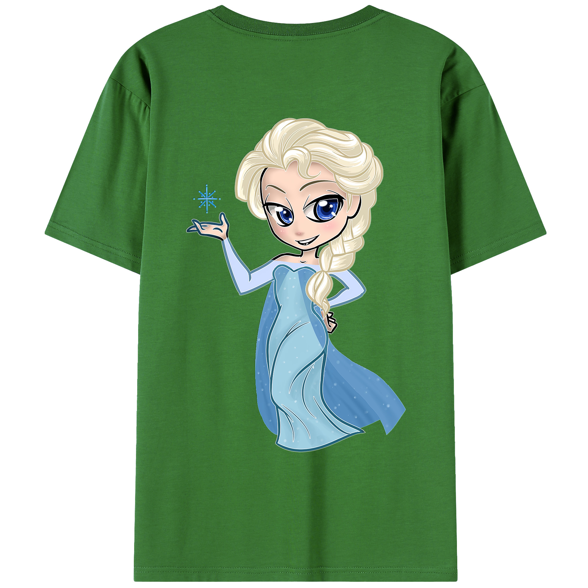 （画像用） アナと雪の女王 アンナ エルサ Frozen Anna Elsa レディース半袖Tシャツ(バックプリント)